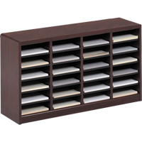 Casier &agrave; compartiments E-Z Stor pour documentation, Stationnaire, 24 fentes, Bois, 40" la x 11-3/4" p x 23" h SPOC Demo