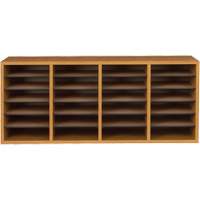 Casier &agrave; compartiments r&eacute;glable pour documentation, Stationnaire, 24 fentes, Bois, 39-1/4" la x 11-3/4" p x 16-1/4" h SPOC Demo