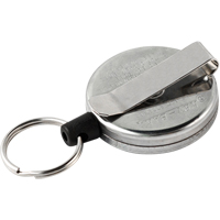 D&eacute;rouleurs autor&eacute;tractables originaux #485-HDK, Chrome, C&acirc;ble 48", Fixation Agrafe de ceinture SPOC Demo