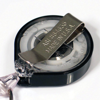 Porte-insignes r&eacute;tractables pour carte d'identit&eacute; Mini-Bak, Plastique, C&acirc;ble 36", Fixation Agrafe de ceinture SPOC Demo