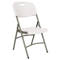 Folding Chairs, Polyethylene, White, 350 lbs. Weight Capacity SPOC Demo
