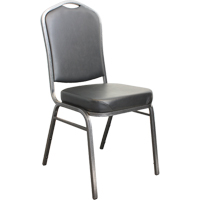 Stacking Chairs, Vinyl, 37" High, 275 lbs. Capacity, Black SPOC Demo