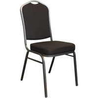 Stacking Chairs, Fabric, 37" High, 275 lbs. Capacity, Black SPOC Demo