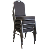 Stacking Chairs, Fabric, 37" High, 275 lbs. Capacity, Black SPOC Demo