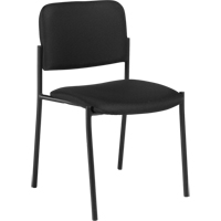 Armless Stacking Chairs, Fabric, 32" High, 300 lbs. Capacity, Black SPOC Demo