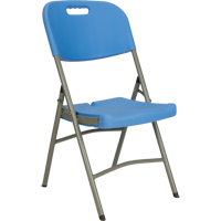 Folding Chair, Polyethylene, Blue, 350 lbs. Weight Capacity SPOC Demo