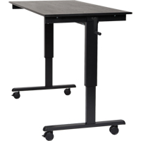 Bureau ajustable pour travail assis et debout, , 48-1/2" h x 59" la x 29-1/2" p, Noir SPOC Demo