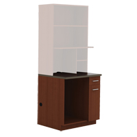 Armoire modulaire, M&eacute;lamine, 39" h x 36" la x 25" P, Acajou SPOC Demo