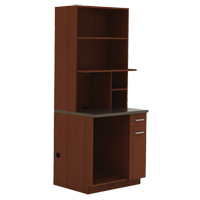 Armoire modulaire, M&eacute;lamine, 39" h x 36" la x 25" P, Acajou SPOC Demo