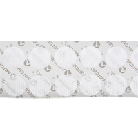 Fastener Coins, Hook & Loop, 3/4" Dia., Adhesive, White SPOC Demo