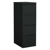 Vertical Filing Cabinet, Steel, 4 Drawers, 18-1/7" W x 25" D x 52" H, Black SPOC Demo