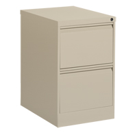 Vertical Filing Cabinet, Steel, 2 Drawers, 18-1/7" W x 25" D x 29" H, Beige SPOC Demo