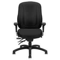 Chaise Overtime &agrave; dos &eacute;lev&eacute;, Tissu, Noir, Capacit&eacute; 300 lb SPOC Demo