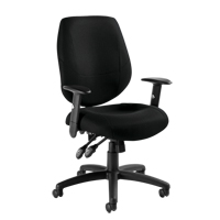 Chaise d'op&eacute;rateur Six 31, Tissu, Noir, Capacit&eacute; 250 lb SPOC Demo