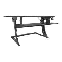 Poste de travail assis-debout Goya, Mod&egrave;le de bureau, 20" h x 42" la x 16" p, Noir SPOC Demo