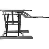 Poste de travail assis-debout Goya, Mod&egrave;le de bureau, 22" h x 31-1/2" la x 24" p, Noir SPOC Demo