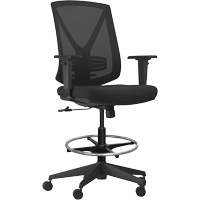 Chaise ajustable &agrave; basculement synchronis&eacute; s&eacute;rie Activ, Tissu/Mailles, Noir, Capacit&eacute; 275 lb SPOC Demo