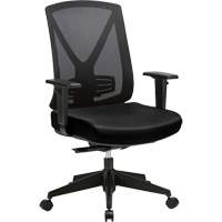 Chaise ajustable de premi&egrave;re qualit&eacute; &agrave; basculement synchronis&eacute; s&eacute;rie Activ, Tissu/Mailles, Noir, Capacit&eacute; 275 lb SPOC Demo