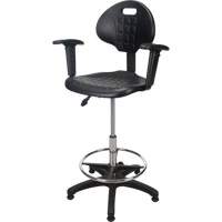 Heavy-Duty Ergonomic Stool with Adjustable Arm Rests, Stationary, Adjustable Height, 250 lbs. Capacity SPOC Demo