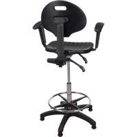 Heavy-Duty Ergonomic Stool with Adjustable Arm Rests, Stationary, Adjustable Height, 250 lbs. Capacity SPOC Demo