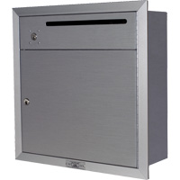 Recessed Collection Box, Wall -Mounted, 12-3/4" x 16-3/8", 2 Doors, Aluminum SPOC Demo