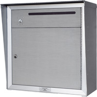 Collection Box, Wall -Mounted, 12-3/4" x 16-3/8", 2 Doors, Aluminum SPOC Demo