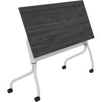 Newland Flip-Top Training Table, 24" L x 60" W x 29-1/2" H, Dark Brown SPOC Demo