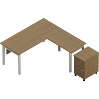 Bureau en "L" avec caisson Newland SPOC Demo
