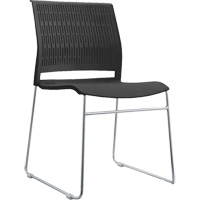 Stacking Chairs, Polypropylene, 32-3/8" High, 250 lbs. Capacity, Black SPOC Demo