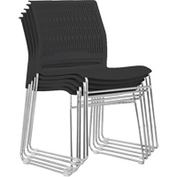 Stacking Chairs, Polypropylene, 32-3/8" High, 250 lbs. Capacity, Black SPOC Demo