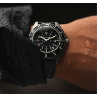 Steel Navigator with Date on Black 3-Piece Rubber Strap Kit, Digital, Battery Operated, 41 mm, Black SPOC Demo