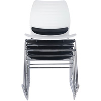 Stacking Chairs, Polypropylene, 32" High, 250 lbs. Capacity, Black SPOC Demo