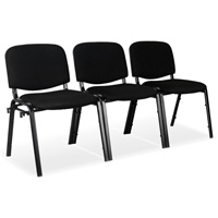 Stacking Chairs, Fabric, 32" High, 250 lbs. Capacity, Black SPOC Demo