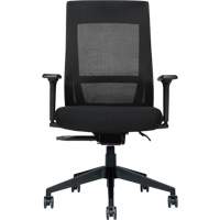 Chaise &agrave; dossier moyen avec m&eacute;canisme &agrave; basculement synchronis&eacute; &agrave; d&eacute;tection de poids , Mailles, Noir SPOC Demo