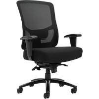 Chaise &agrave; dossier haut avec m&eacute;canisme &agrave; basculement synchronis&eacute; robuste Raven 400, Mailles, Noir, Capacit&eacute; 400 lb SPOC Demo