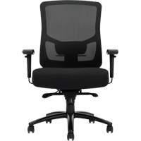 Chaise &agrave; dossier haut avec m&eacute;canisme &agrave; basculement synchronis&eacute; robuste Raven 400, Mailles, Noir, Capacit&eacute; 400 lb SPOC Demo