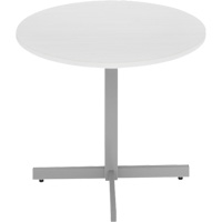 Newland Height-Adjustable Round Table, 36" L x 36" W x 29" H, 1" Top, Laminate/Polypropylene, White SPOC Demo
