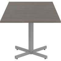 Newland Height-Adjustable Square Table, 36" L x 36" W x 29" H, 1" Top, Laminate, Brown SPOC Demo