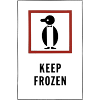 "Keep Frozen" Special Handling Labels, 6" L x 4" W, Red on White SPOC Demo
