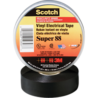 Scotch&reg; Super 88 Tape, 19 mm (3/4") x 20.1 m (66'), Black, 8.5 mils SPOC Demo