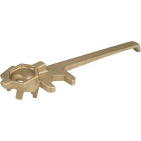 Deluxe Plug Wrenche, 1-1/4" Opening, 9" Handle, Non-sparking brass alloy SPOC Demo