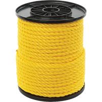 Corde torsad&eacute;e jaune &agrave; trois brins 3/8", Polypropyl&egrave;ne, 250' SPOC Demo