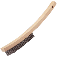 Brosse &agrave; main &agrave; r&eacute;curer &agrave; manche courb&eacute;, Acier inoxydable, 4 x 20 rangs de fils, Longueur 17" SPOC Demo