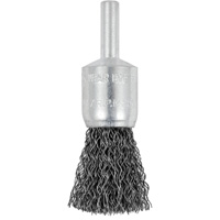 Brosse &agrave; fils cr&ecirc;p&eacute;s mont&eacute;e sur mandrin E050-12, 1/2", Fils 0,012", Tige 1/4" SPOC Demo