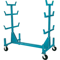 Mobile Pipe & Bar Racks, Steel, 34" W x 61" D x 58" H, 1000 lbs. Capacity SPOC Demo