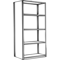 &eacute;l&eacute;ment de rayonnage Interlok, Acier, Sans boulons, Capacit&eacute; 800 lb, 36" la x 100" h x 24" p SPOC Demo
