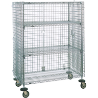 Security Carts, Chrome Plated, 21-1/2" x 68-1/2 x 50-1/2", 500 lbs. Capacity SPOC Demo