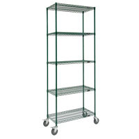 Wire Shelf Cart, Epoxy Finish, 36" x 92" x 18", 800 lbs. Capacity SPOC Demo
