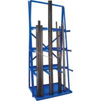 Bar Storage Rack, Vertical, 3 Levels, 36" W x 24" D x 84" H, 3000 lbs. Cap. SPOC Demo