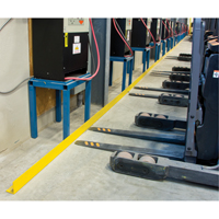 Floor Angle Guard Rails, Steel, 48" L x 5" H, Yellow SPOC Demo